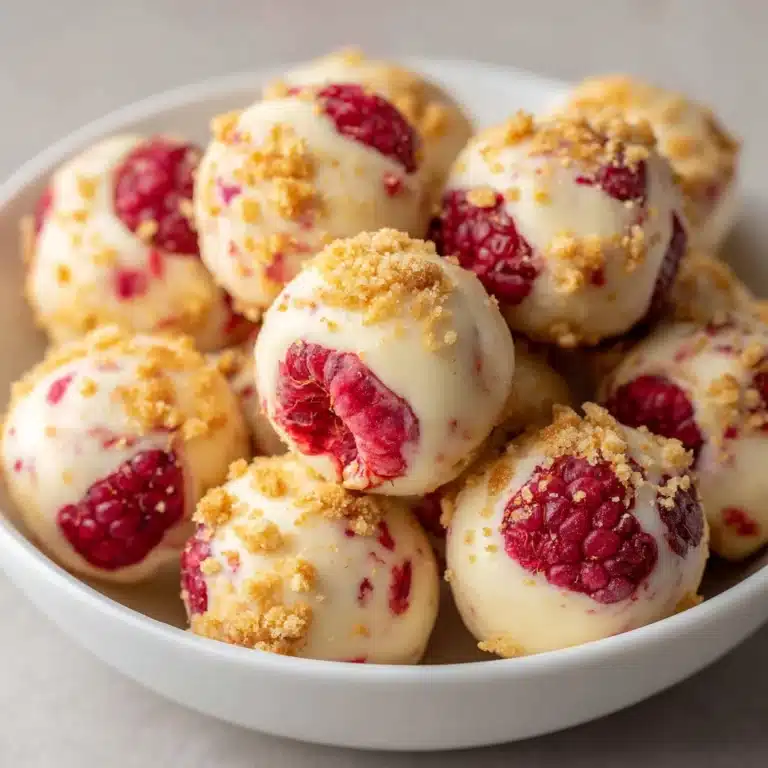 White Chocolate Raspberry Cheesecake Balls Recipe