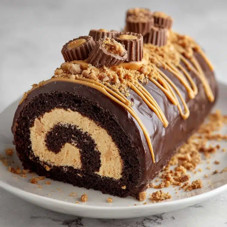 Decadent Chocolate Peanut Butter Cake Roll Recipe