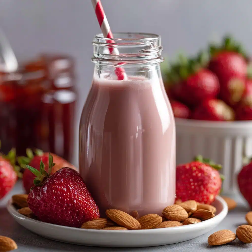 Strawberry Almond Milk Recipe - Recipe Image