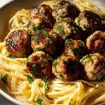 Garlic Butter Chicken Bites with Creamy Parmesan Pasta Recipe