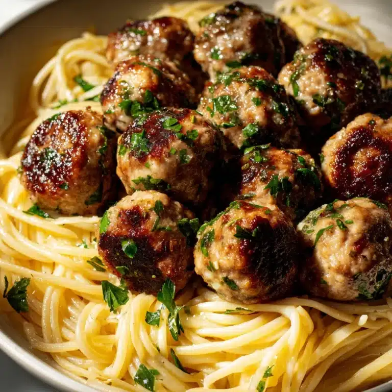 Garlic Butter Chicken Bites with Creamy Parmesan Pasta Recipe