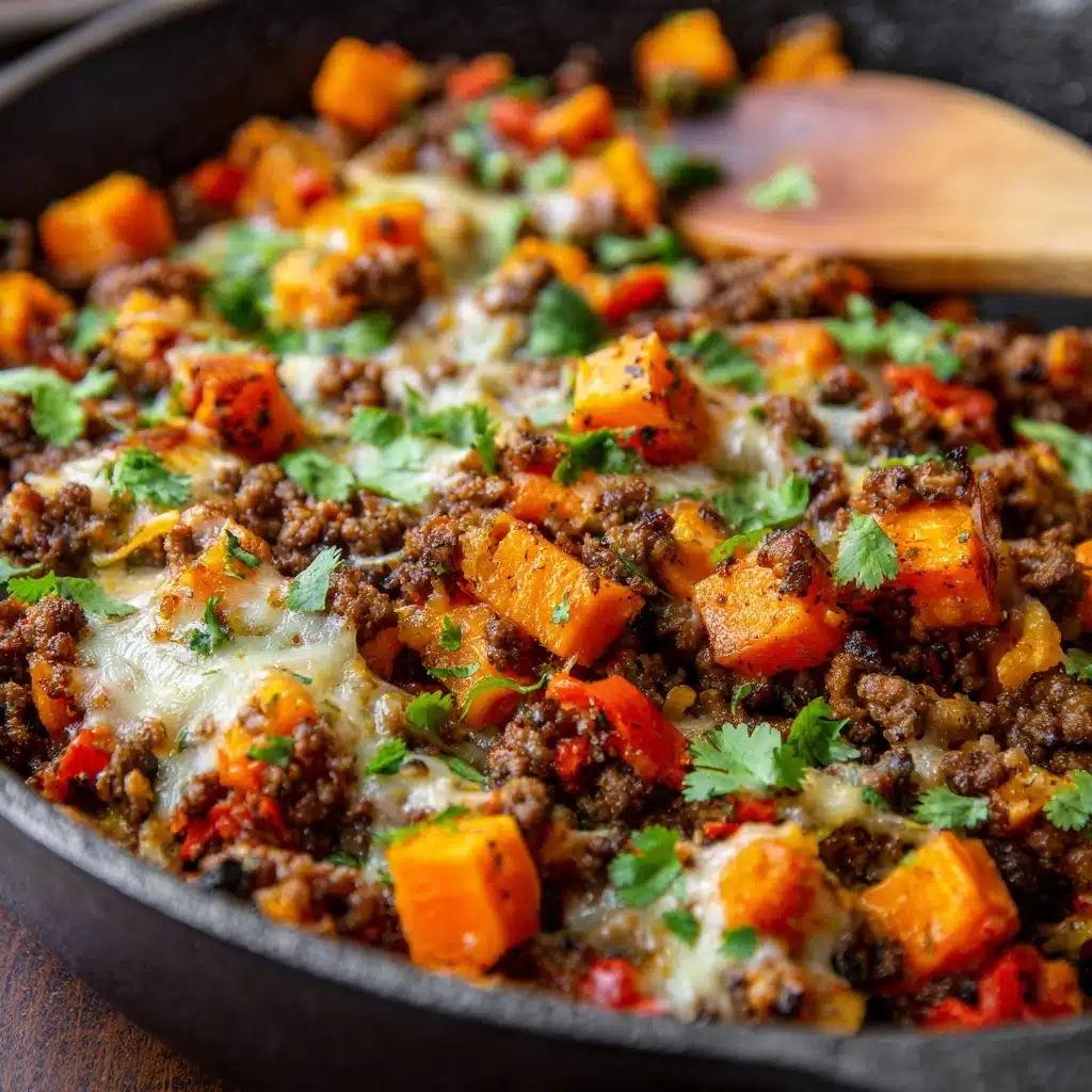 Southwest Ground Beef and Sweet Potato Skillet Recipe - Recipe Image