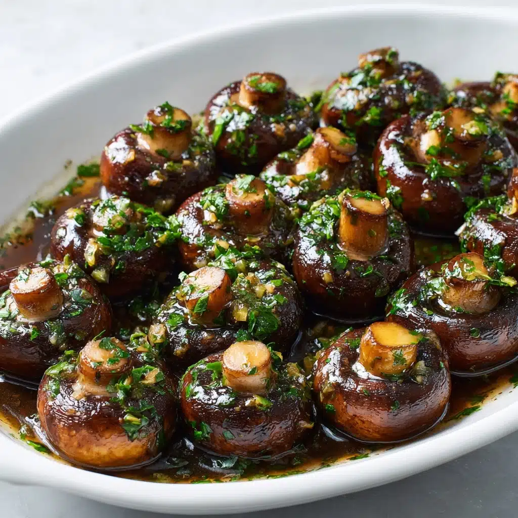 Balsamic Soy Roasted Garlic Mushrooms Recipe - Recipe Image