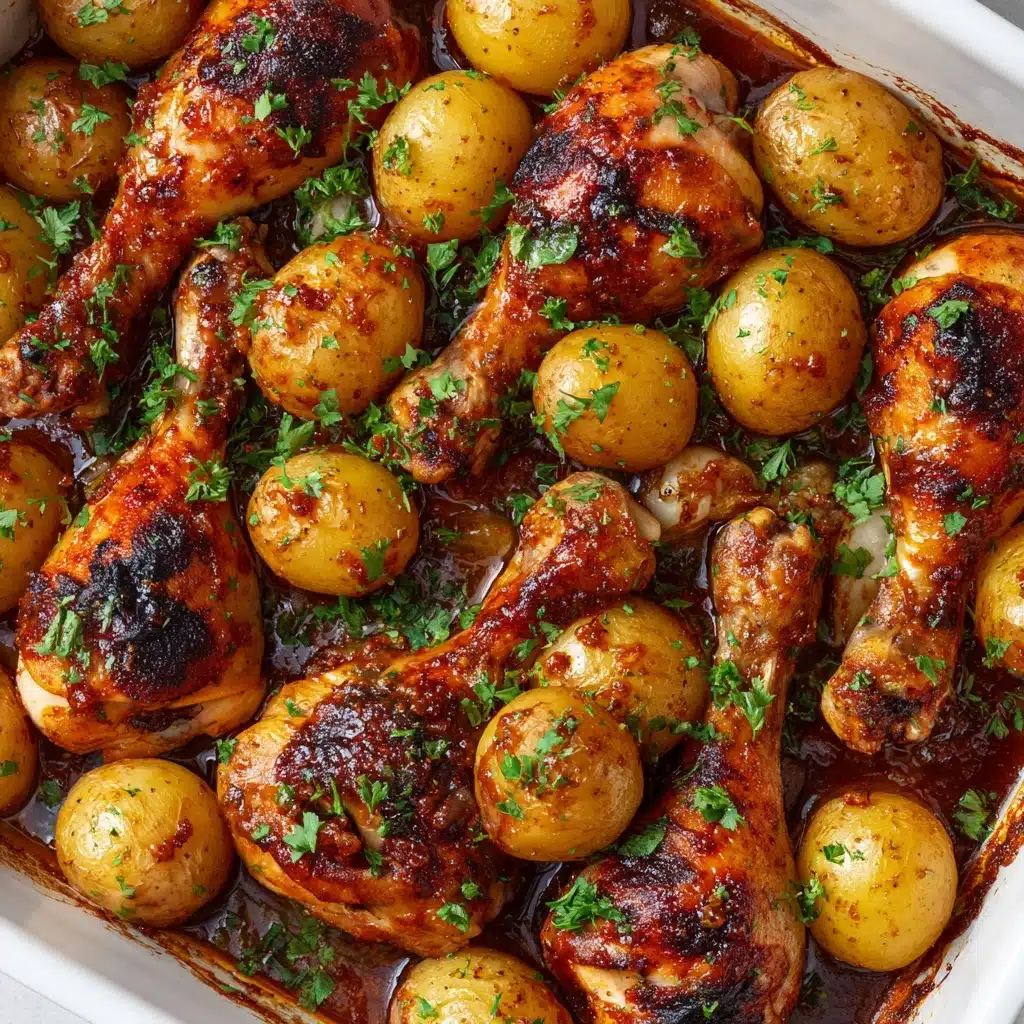 One Pan Lemon Herb Chicken and Potatoes Recipe - Recipe Image