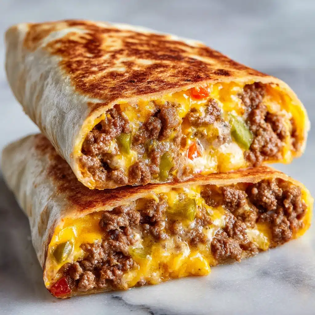 Easy Air Fryer Cheeseburger Wraps Recipe