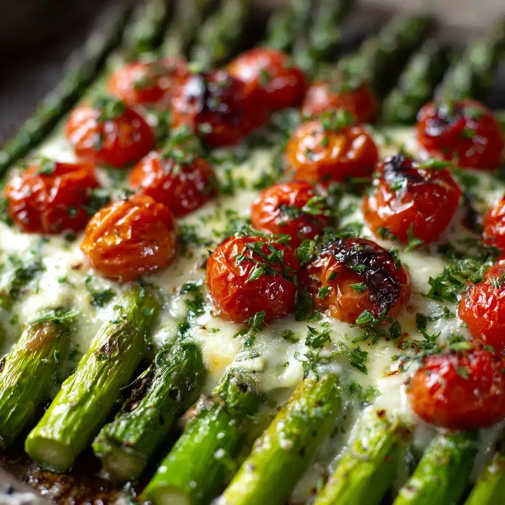 Parmesan Roasted Asparagus with Tomatoes & Balsamic Recipe