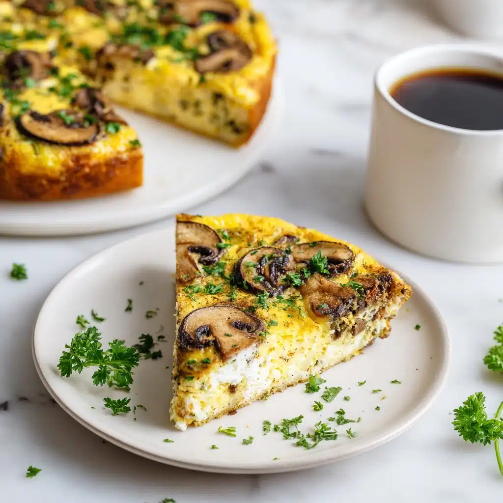 Spinach and Mushroom Frittata with Roasted Tomatoes Recipe - Recipe Image