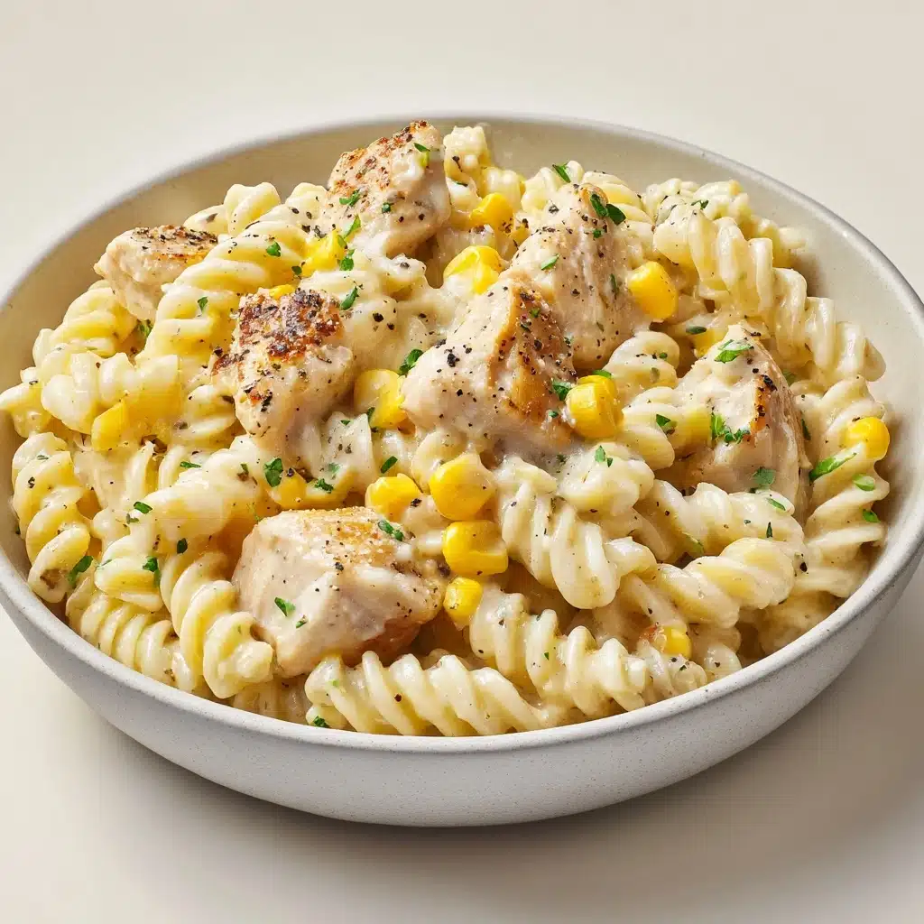 Creamy Chicken and Corn Pasta Recipe - Recipe Image