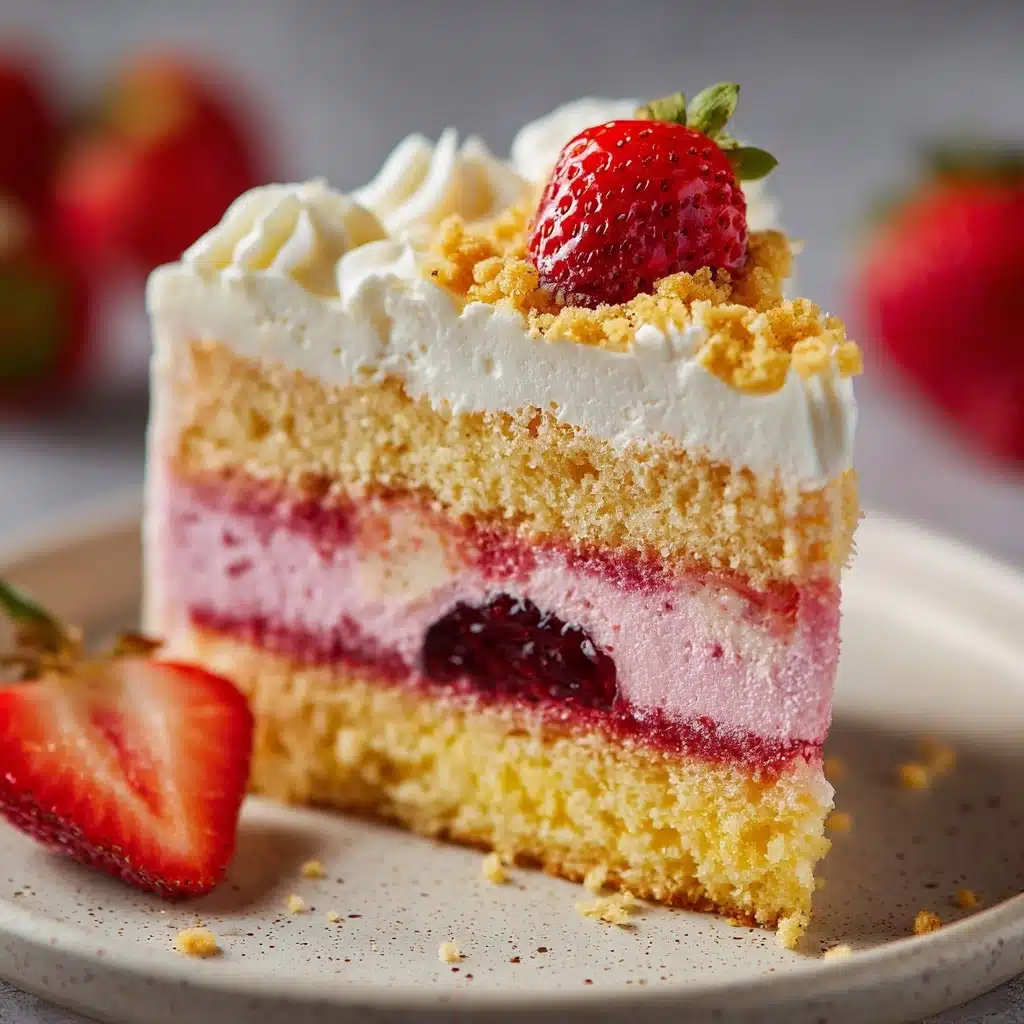 Strawberry Shortcake Swiss Roll Recipe - Recipe Image