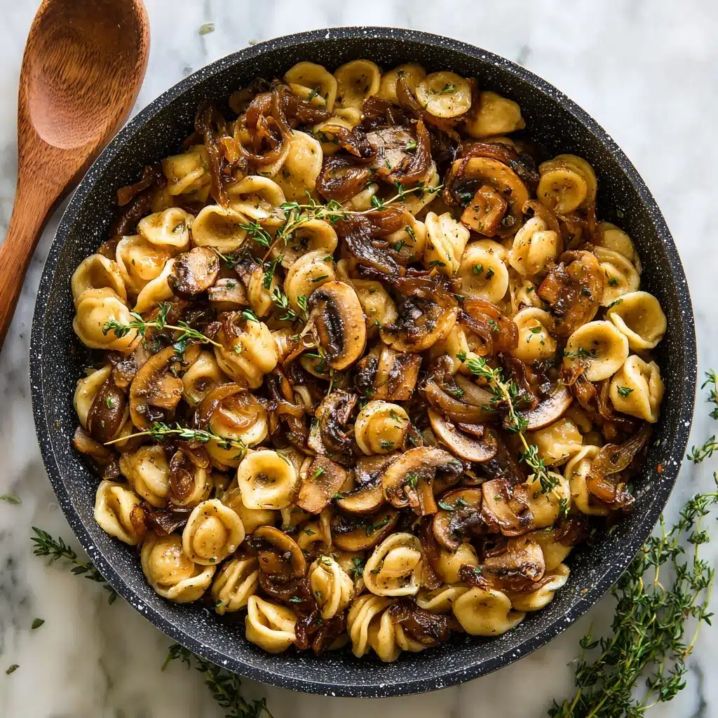 One Pot French Onion Pasta Recipe - Recipe Image