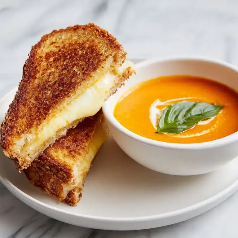 Easy Tomato Soup with Grilled Cheese Recipe