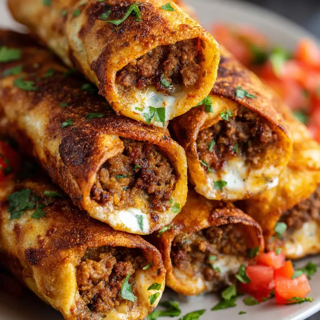 Crispy Jalapeño Popper Beef Taquitos Recipe - Recipe Image