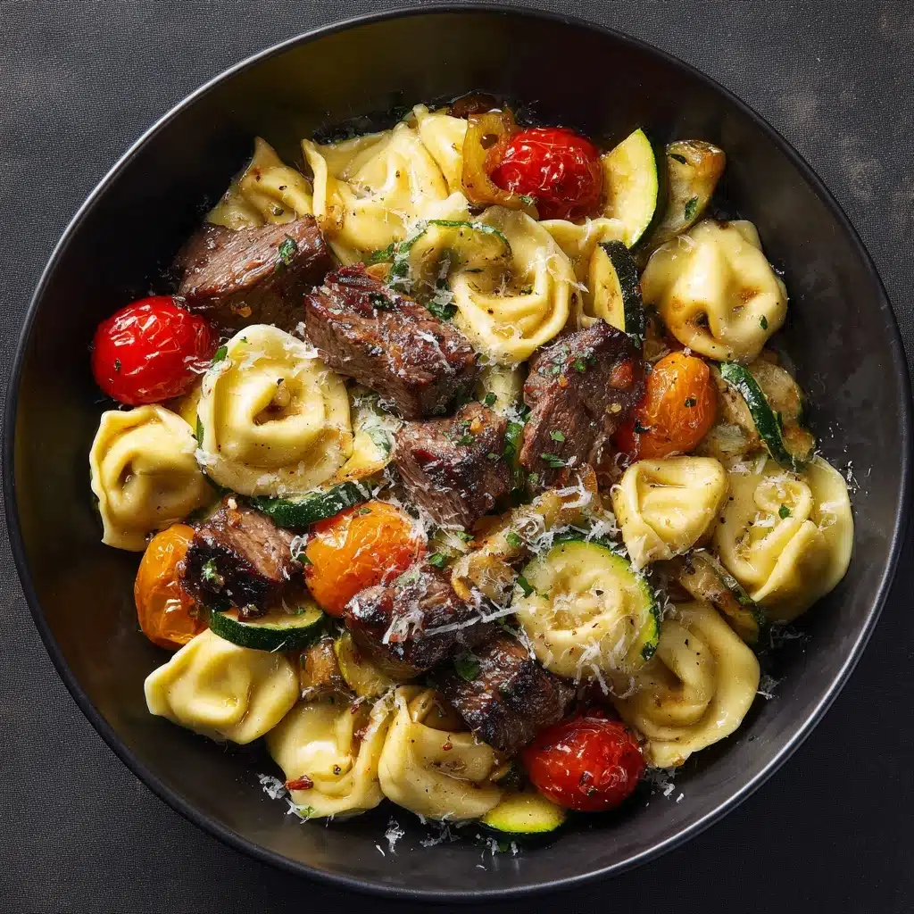 Garlic Parmesan Steak Tortellini Recipe - Recipe Image