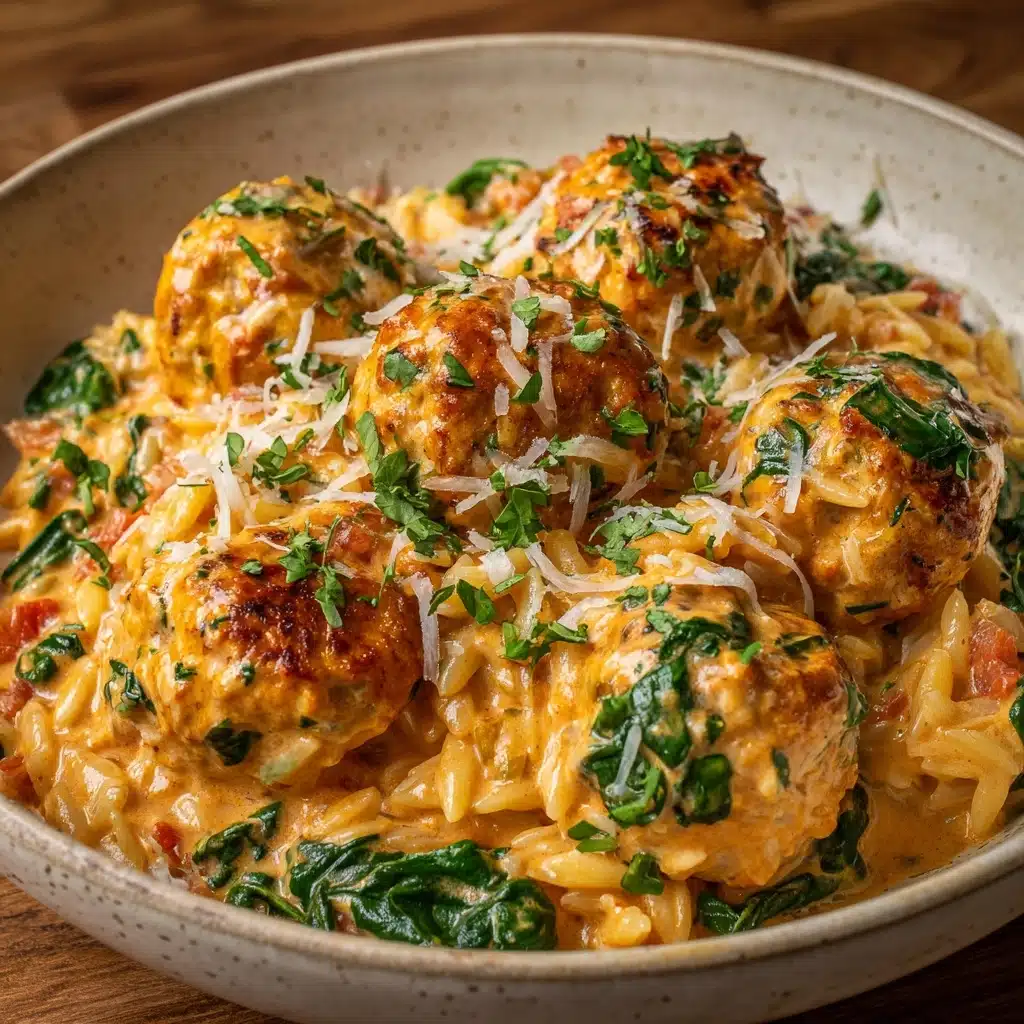Marry Me Chicken Meatballs with Risoni Recipe - Recipe Image