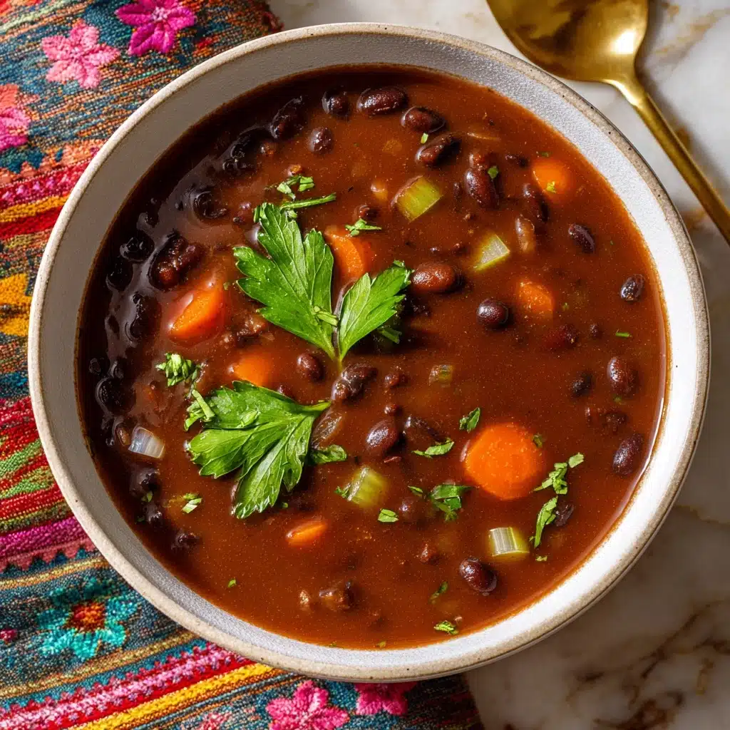 Easy Black Bean Salsa Soup Recipe - Recipe Image
