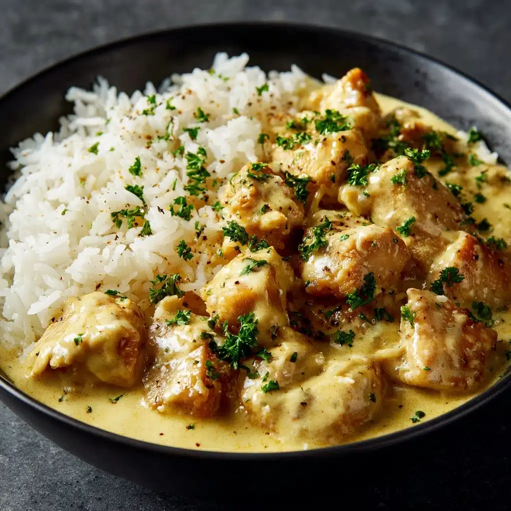 Creamy Smothered Chicken and Rice Recipe - Recipe Image