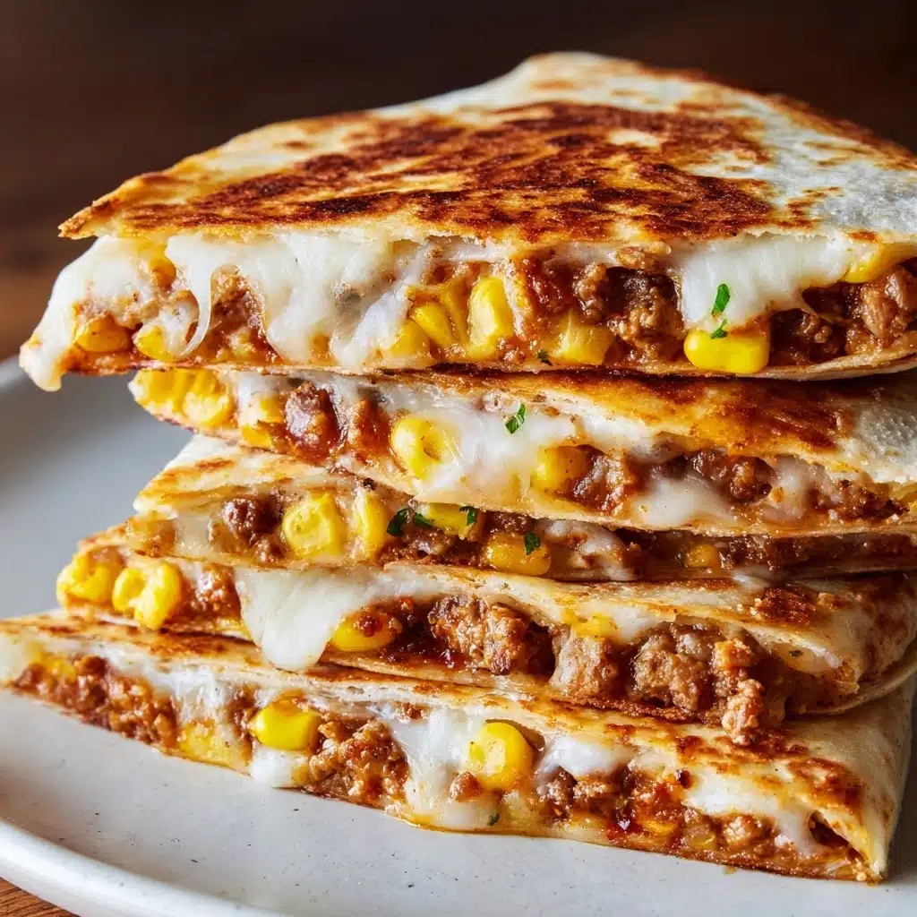 Cheesy Ground Beef Quesadillas Recipe - Recipe Image