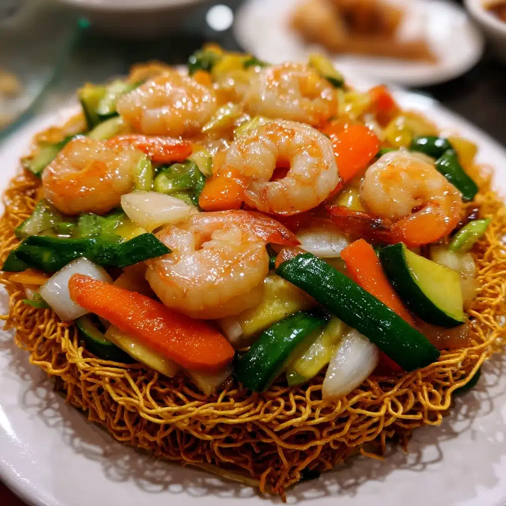 Crispy Cake Noodle Stir Fry Recipe - Recipe Image