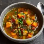 Hearty Lentil Soup with Ground Beef Recipe