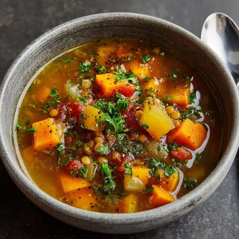 Hearty Lentil Soup with Ground Beef Recipe