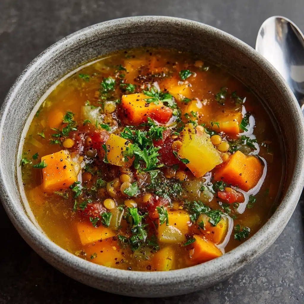 Hearty Lentil Soup with Ground Beef Recipe - Recipe Image