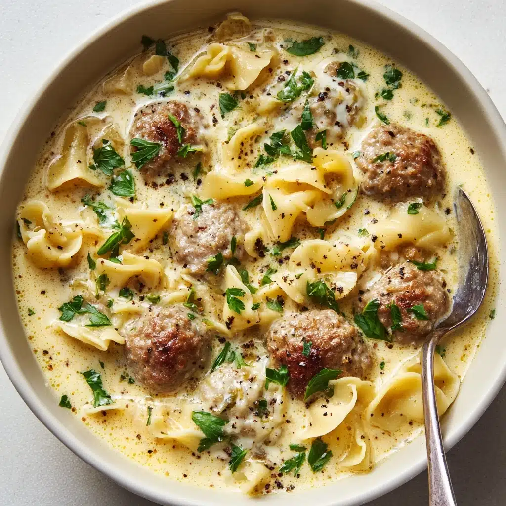 Creamy Parmesan Italian Sausage Ditalini Soup Recipe - Recipe Image