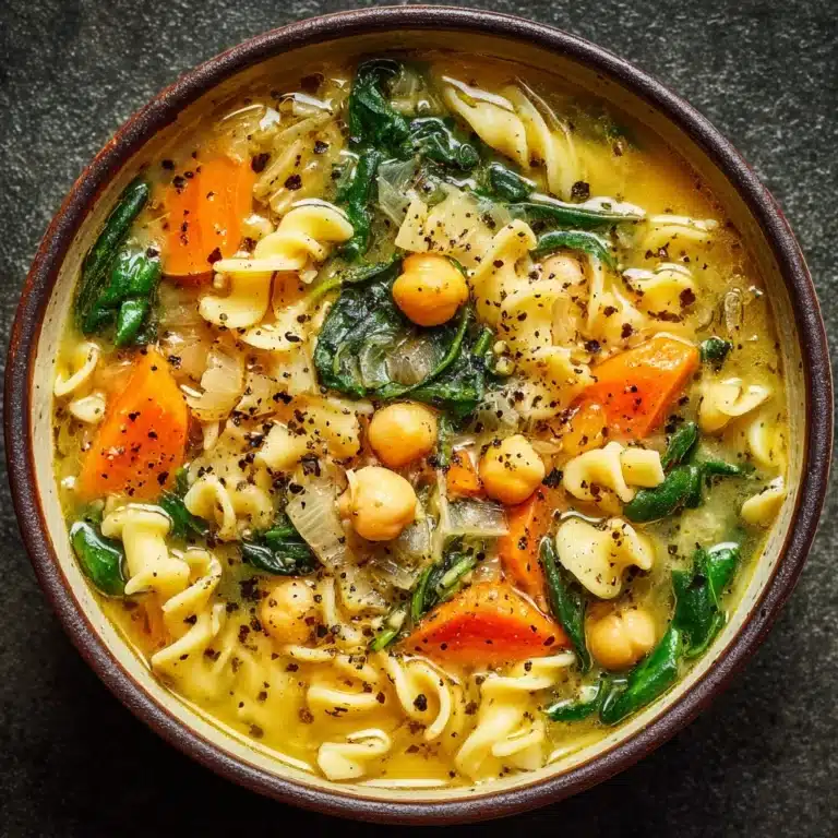 Vegan Chickpea Noodle Soup Recipe