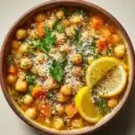 Greek Chickpea Soup with Lemon Recipe
