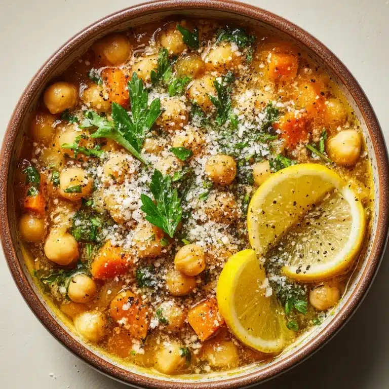 Greek Chickpea Soup with Lemon Recipe