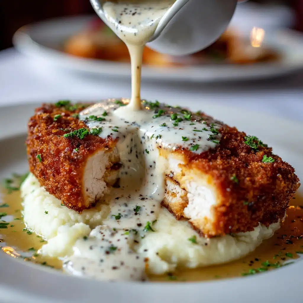 Parmesan Crusted Chicken with Creamy Garlic Sauce Recipe - Recipe Image
