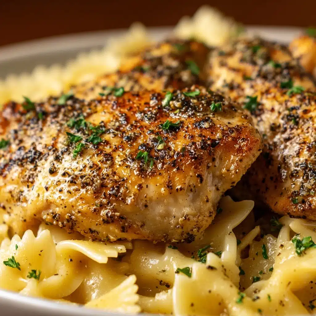 Lemon Garlic Chicken with Parmesan Bowtie Pasta Recipe - Recipe Image