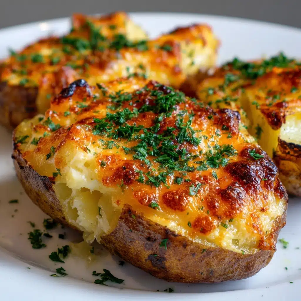 Cheesy Garlic Herb Roasted Potatoes Recipe