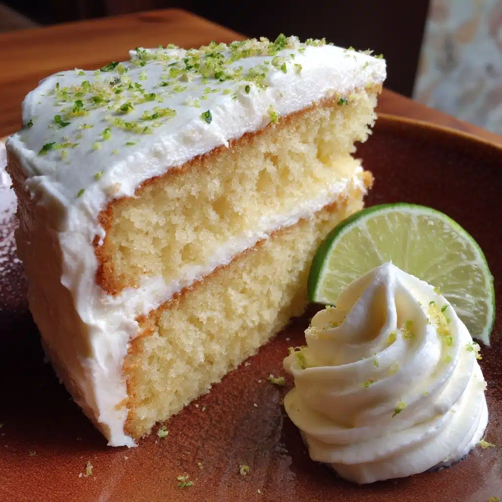 Key Lime Cake with Key Lime Cream Cheese Frosting Recipe - Recipe Image
