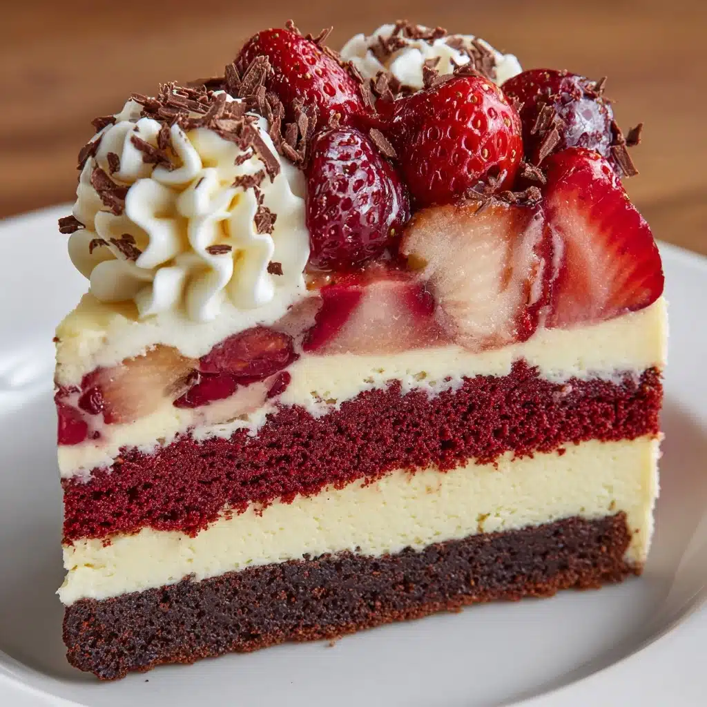 Red Velvet Strawberry Cheesecake Recipe - Recipe Image