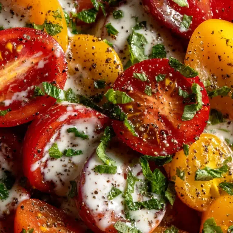 Tomato Garlic Salad Recipe