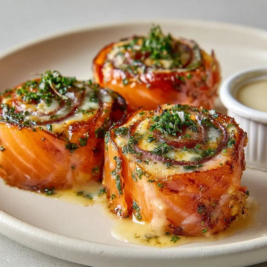 Stuffed Salmon Pinwheels Recipe - Recipe Image