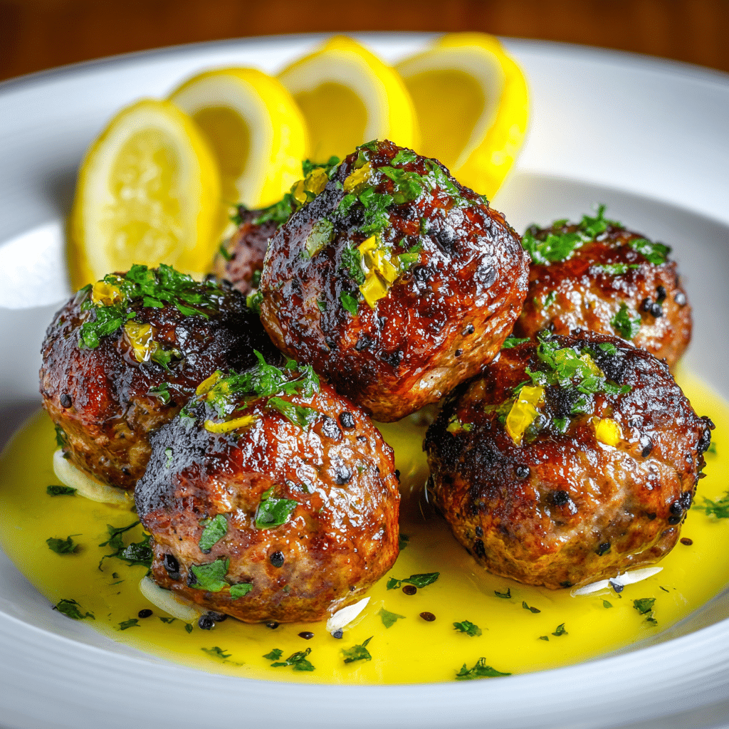 Lemon Pepper Chicken Meatballs Recipe - Recipe Image
