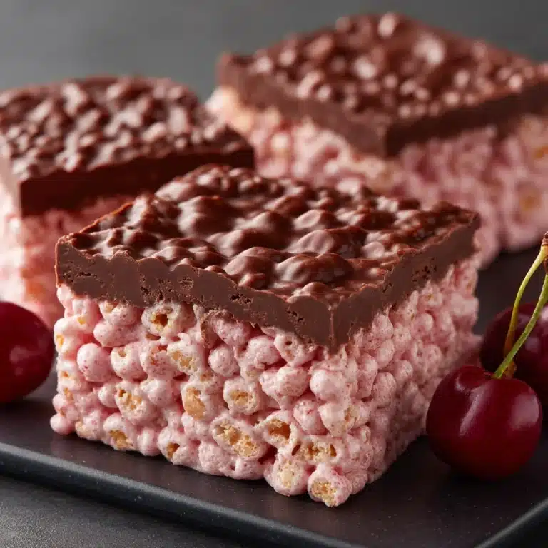 Chocolate Covered Cherry Rice Krispies Treats Recipe