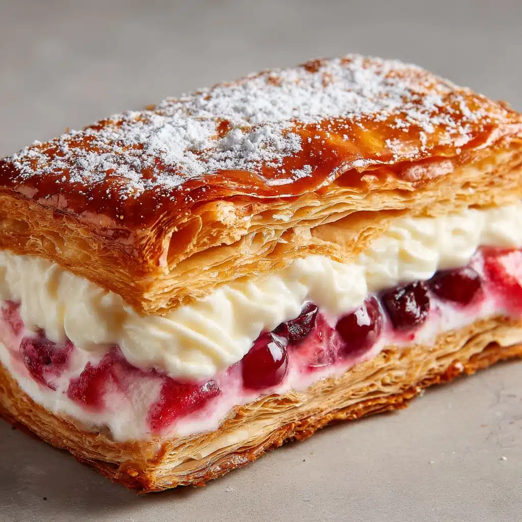 Rhubarb Cream Cheese Puff Pastries Recipe