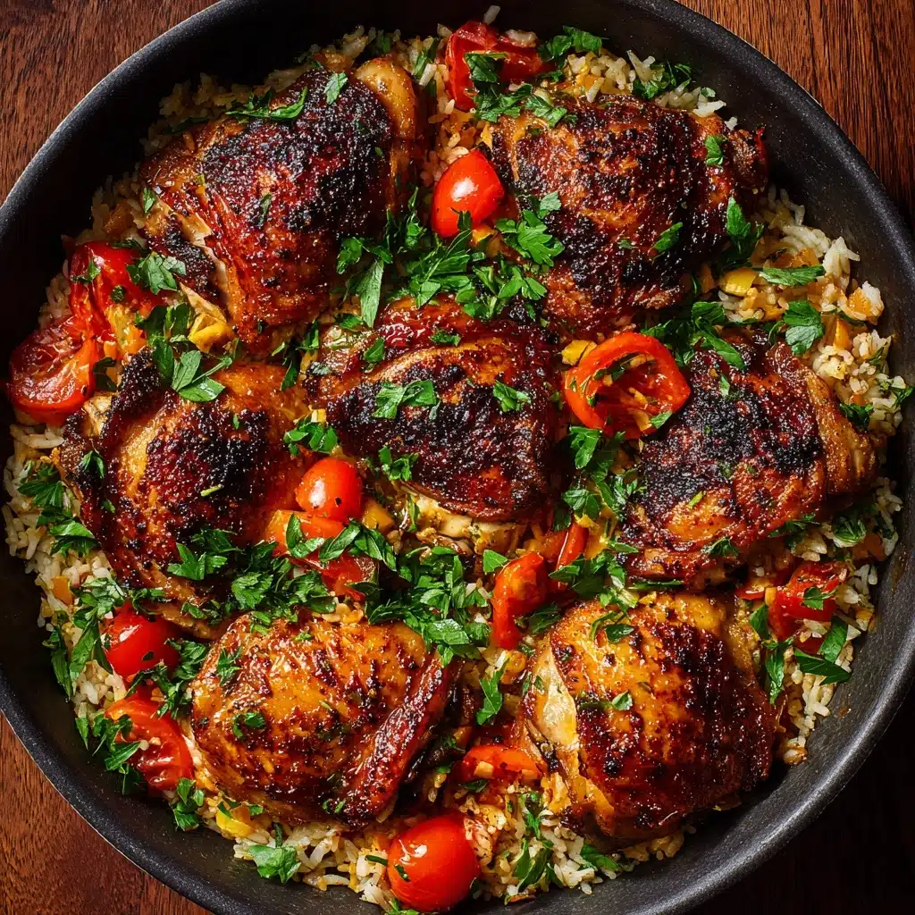 One-Pot Italian Tomato Chicken and Rice Recipe - Recipe Image
