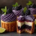 Decadent Blackberry Lime Cheesecake Cupcakes Recipe