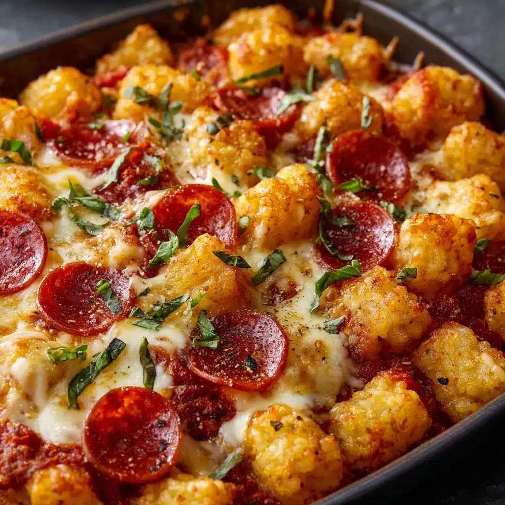 Pepperoni Pizza Tater Tot Casserole Recipe - Recipe Image