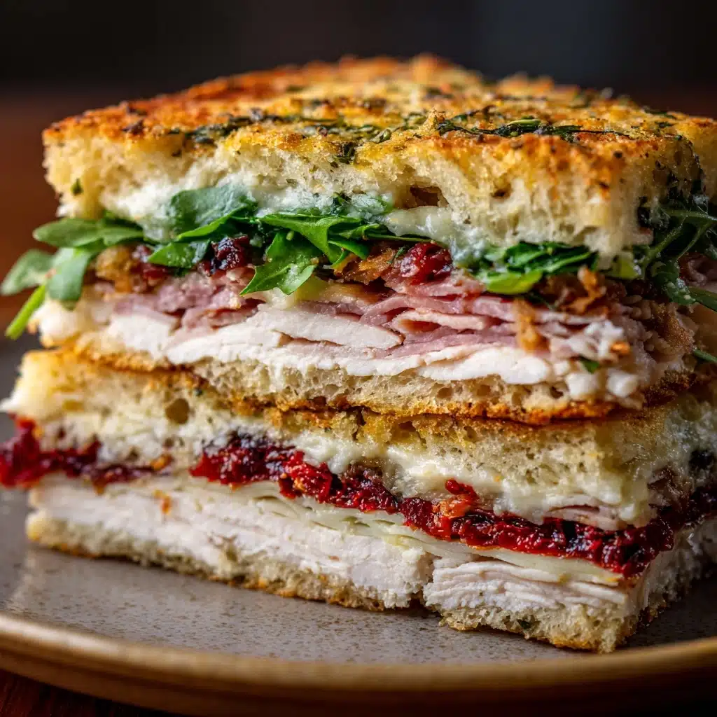 Trader Joe’s Sun-Dried Tomato Focaccia Turkey Sandwich Recipe - Recipe Image