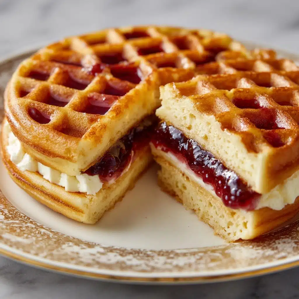 Easy Frozen Waffle Sweet Breakfast Sandwich Recipe - Recipe Image