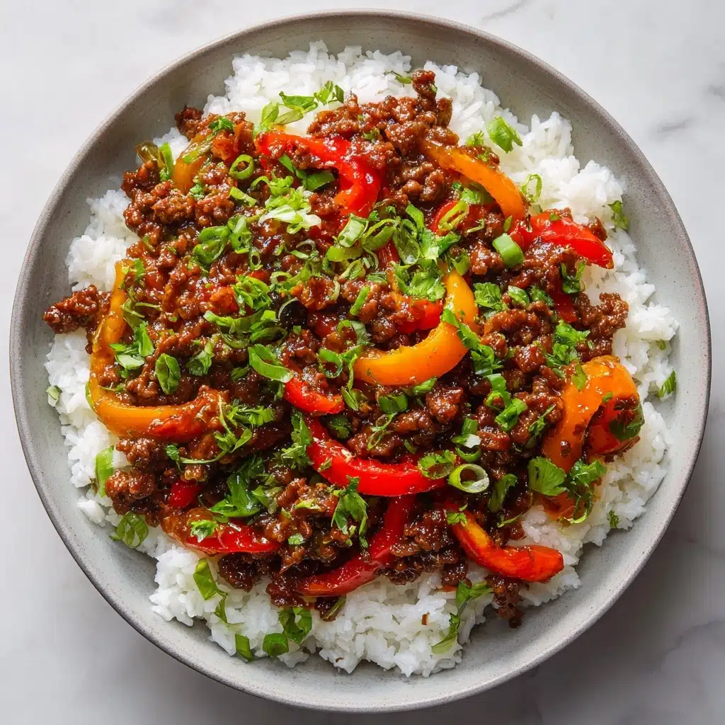 Beef and Pepper Rice Bowl Recipe - Recipe Image