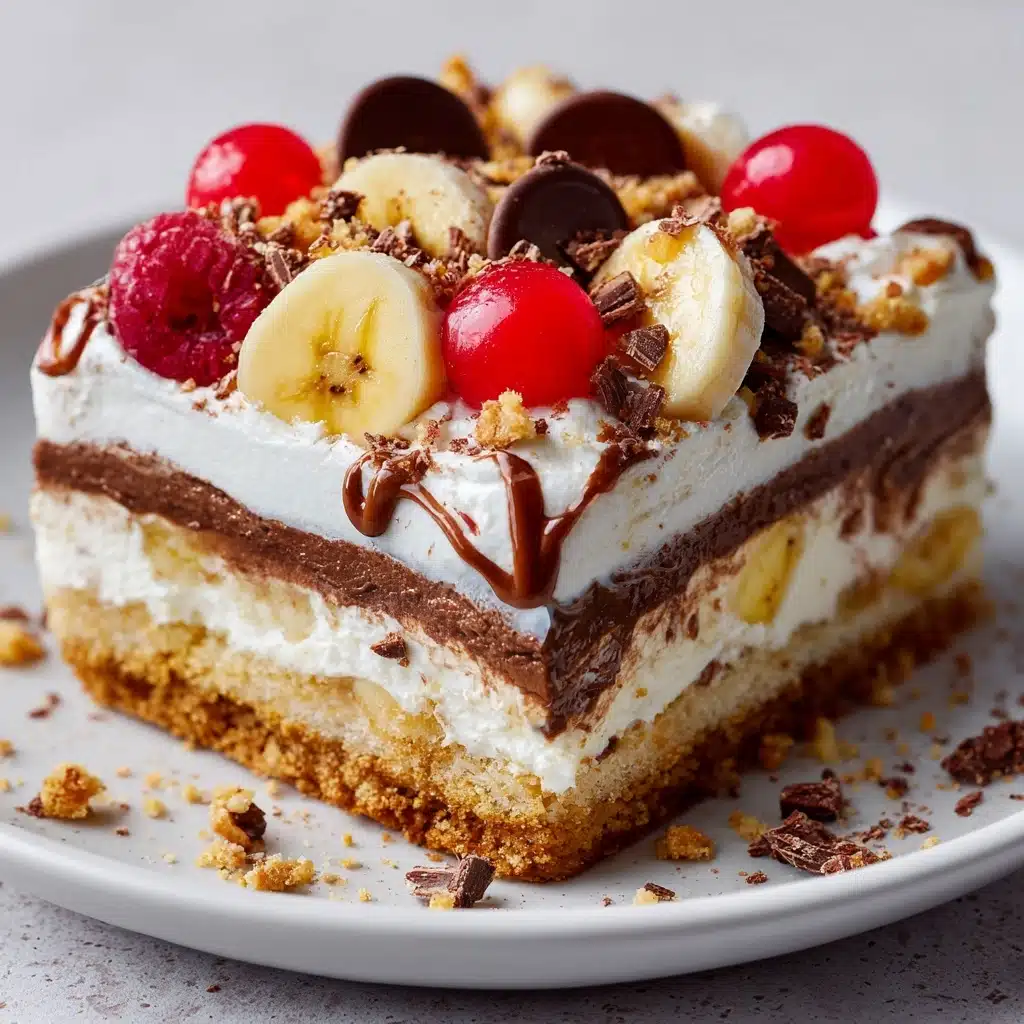 Heavenly No-Bake Banana Split Cheesecake Recipe - Recipe Image