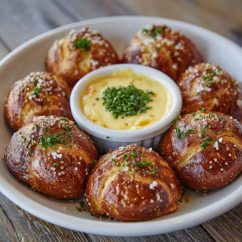 Soft Pretzel Bites with Vegan Cheese Sauce Recipe - Recipe Image