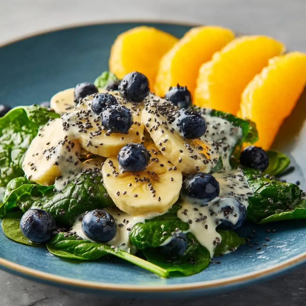 Blueberry Spinach Salad with Orange Poppy Seed Dressing Recipe - Recipe Image