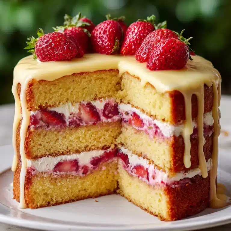 Strawberry Lemonade Layer Cake Recipe
