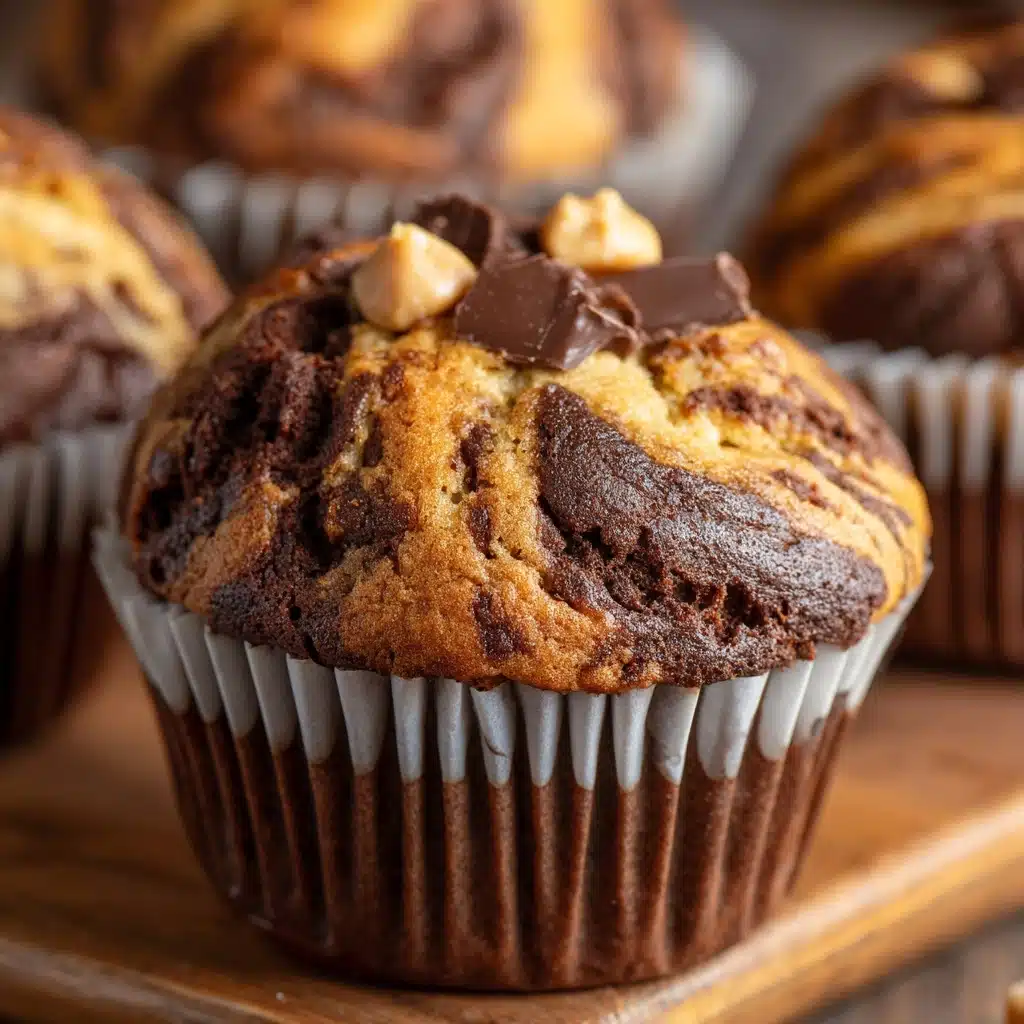 Chocolate Peanut Butter Banana Muffins Recipe - Recipe Image